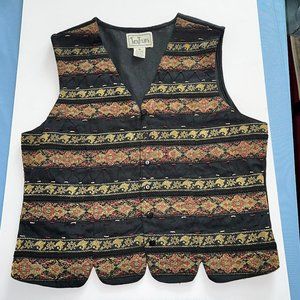 Tan Trum Unisex Embroidered Vest Size M